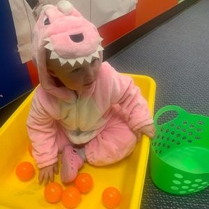 LIKE NEW! Wore for one hour! Pink Plush Dinosaur Costume